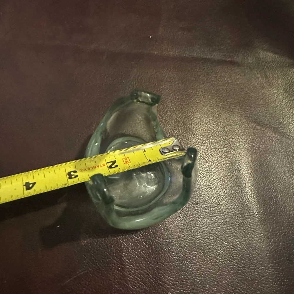 Hand blown glass votive holder